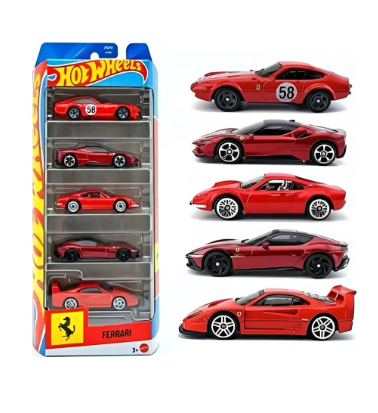 Pack Com 5 Carros Ferrari Hot Wheels 2026
