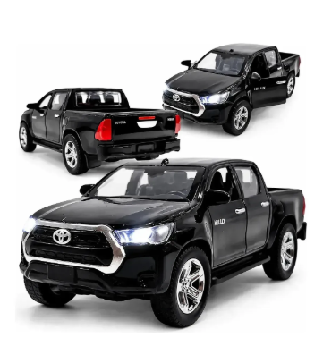 Carrinho Miniatura Hilux Som E Luz Metal Abre Porta Premium