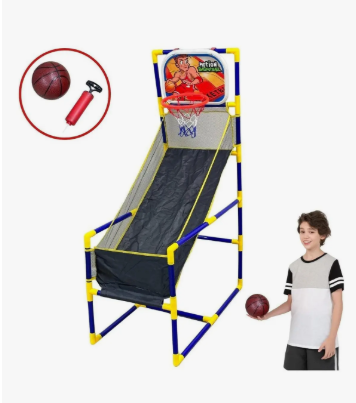 Cesta Basquete Infantil Completo Com Bola E Inflador