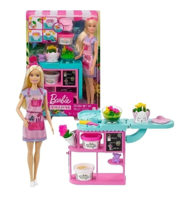 Barbie Loja de Flores com Massinha e Acessórios Mattel