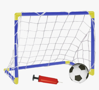 Trave Futebol Gol Kit Mini Golzinho Infantil Brinquedo Bola Azul