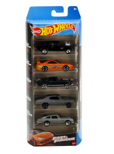 Hot Wheels Com 5 Carrinhos Velozes e Furiosos