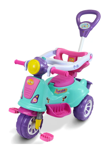 Triciclo Infantil Avespa Pink Maral Com Pedal